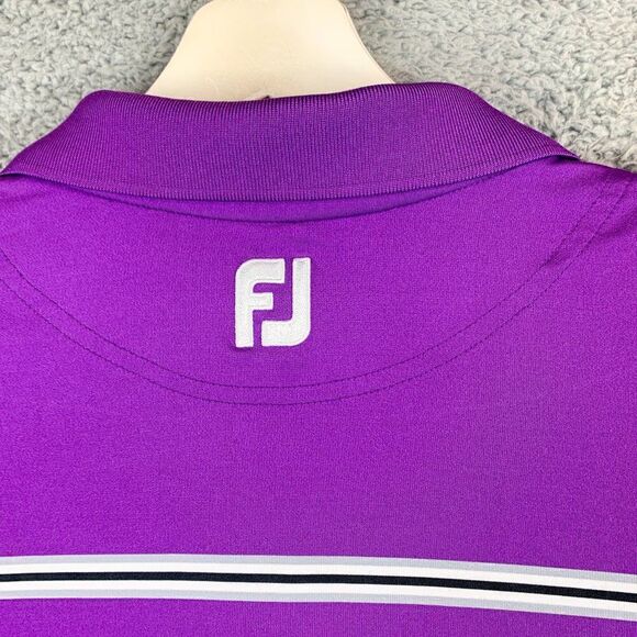 Footjoy Shirt Men Large Purple Golf Polo Golfer FJ Stretch Preppy The Highlands - Picture 8 of 14